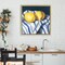 Stupell Industries Fresh Kitchen Lemons on Dishtowel Floating Frame, design by Kate Jarvik Birch